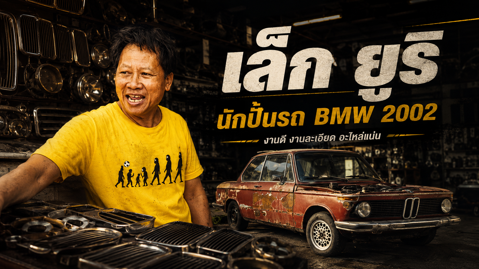 นักปั้นรถ BMW 2002 เล็ก ยูริ ช่างฝีมือแห่งวงการ 02 เมืองไทย