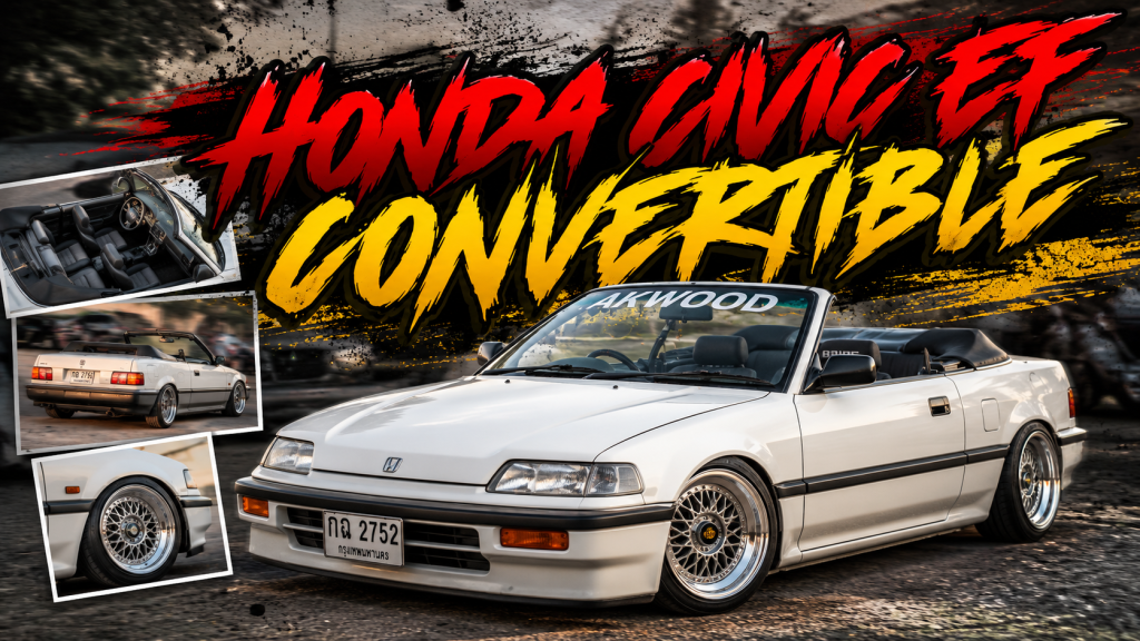 Honda Civic EF Convertible By Akwood Iamueyut (เก่ง) - article illustration